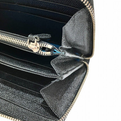 Bvlgari Man Round Black Long Wallet