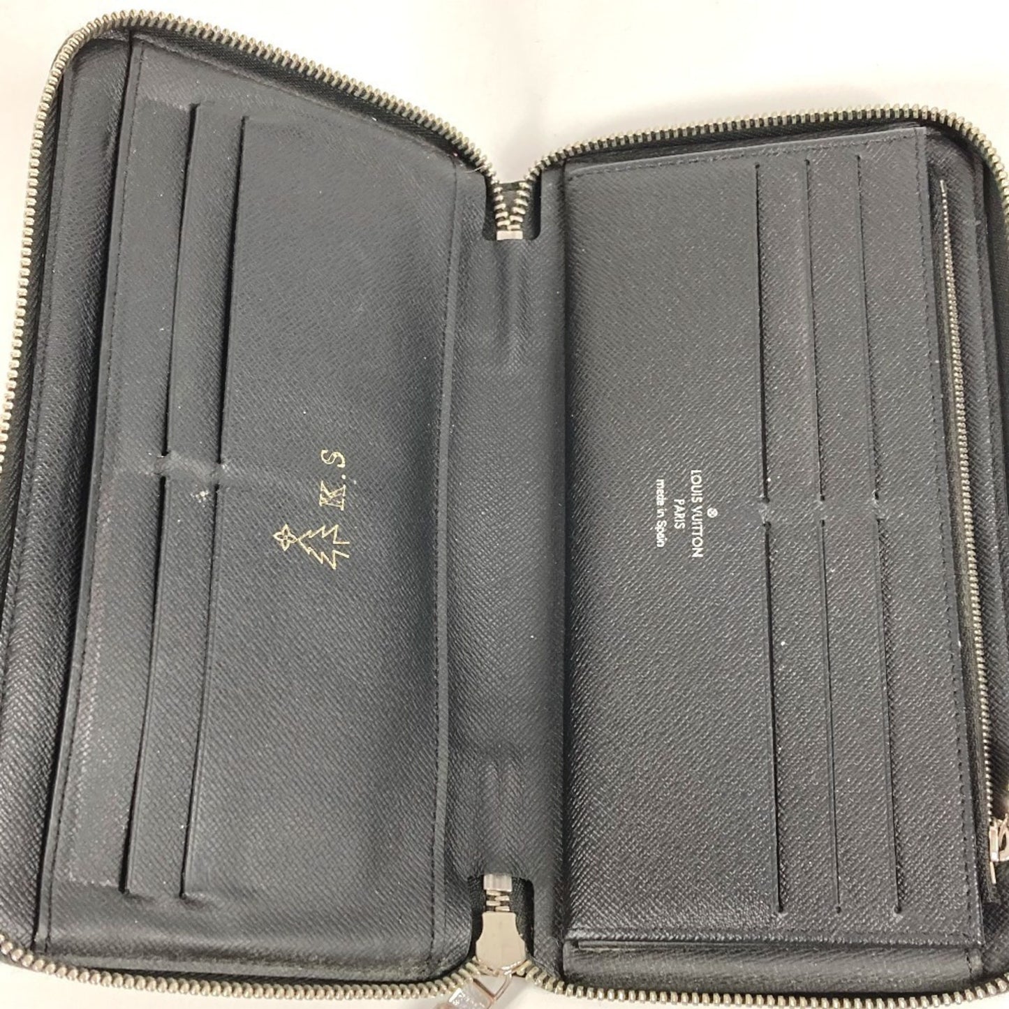 Louis Vuitton N60153 Damier Graphite Zippy Organizer Nm Long Wallet With Lv Alps Patch