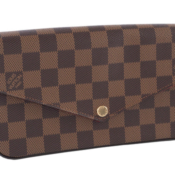Louis Vuitton Pochette Felicie Shoulder Bag N63032 Damier Ebene Canvas