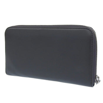 Balenciaga Paper Continental 504547 1110 Y 203437 Round Long Wallet Leather Grey
