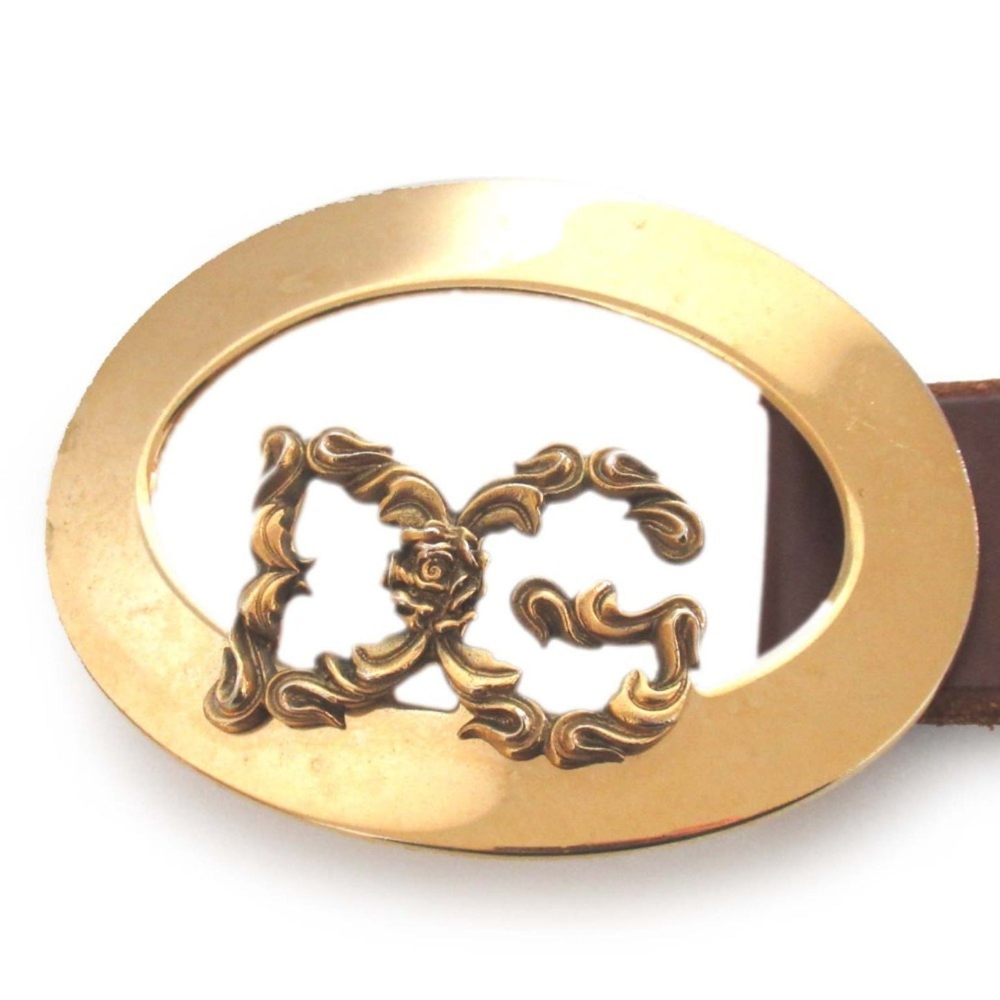 Dolce & Gabbana Men'S Leather Belt With Logo Buckle And Giboshi