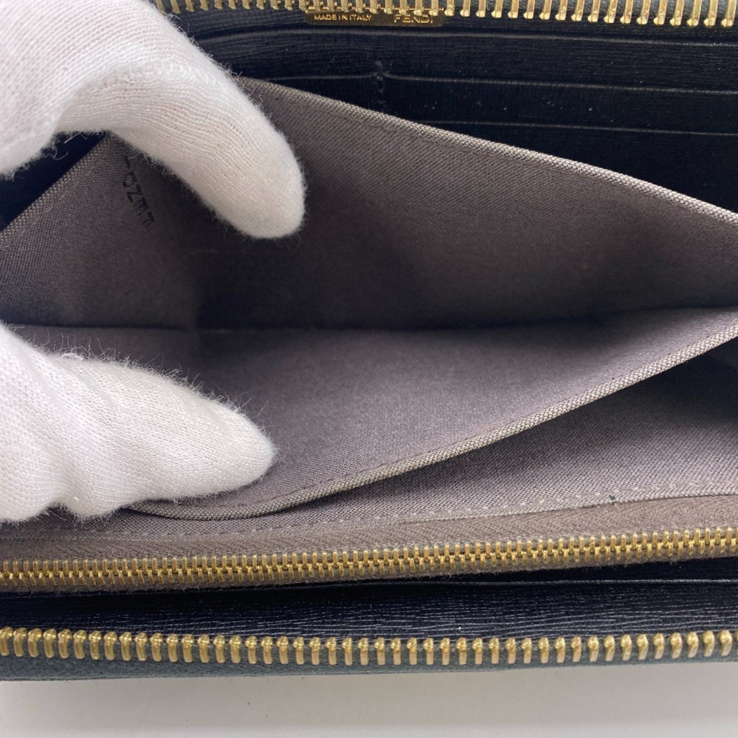 Fendi 8M0299 Round Long Wallet Black