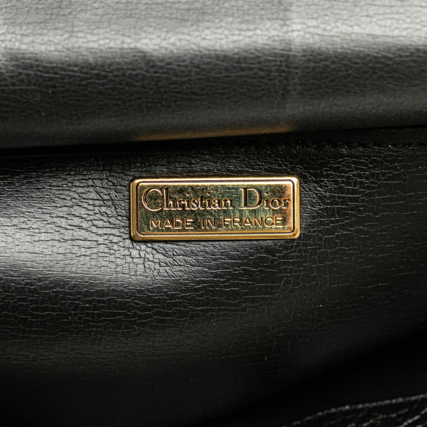 Christian Dior Dior Cd Logo Shoulder Bag In Black Leather