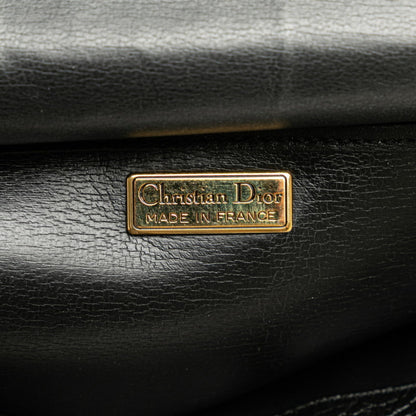 Christian Dior Dior Cd Logo Shoulder Bag In Black Leather