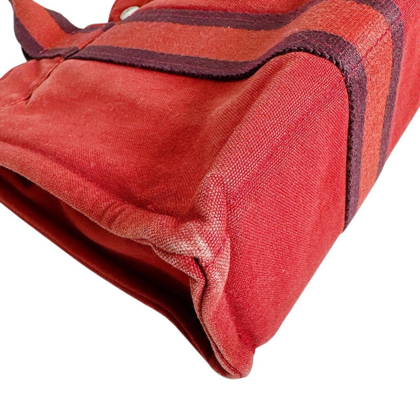 Hermes Herms Foul Tote Pm Canvas Handbag In Red
