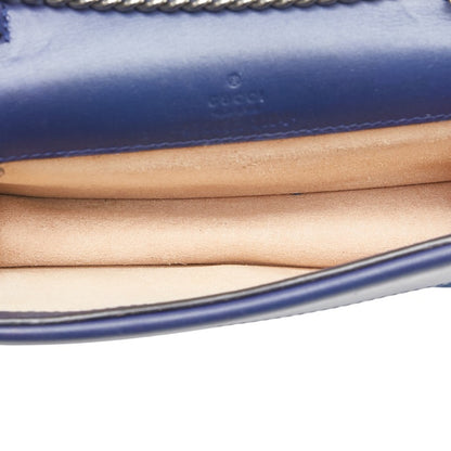 Gucci Dionysus Chain Crossbody Shoulder Bag 476432 Blue Velvet