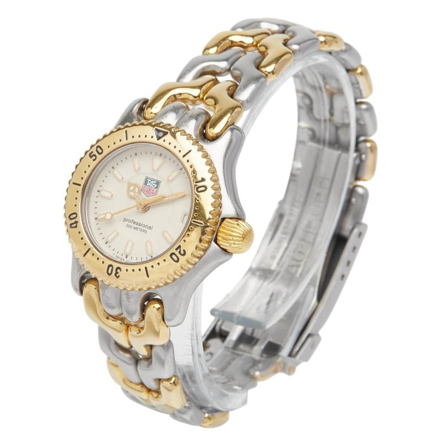 Tag Heuer Cell Watch Wg1421-0 Quartz Beige Dial Stainless Steel Plated