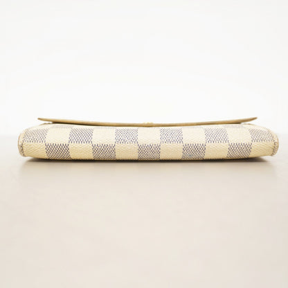 Louis Vuitton Damier Azur Portefeuille Sarah Long Wallet N61735 White