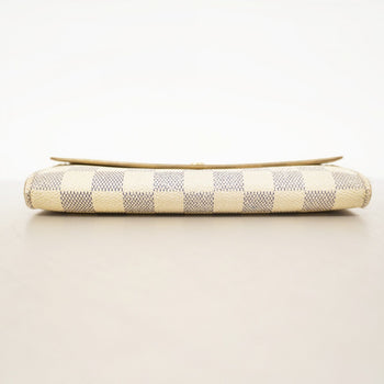 Louis Vuitton Damier Azur Portefeuille Sarah Long Wallet N61735 White