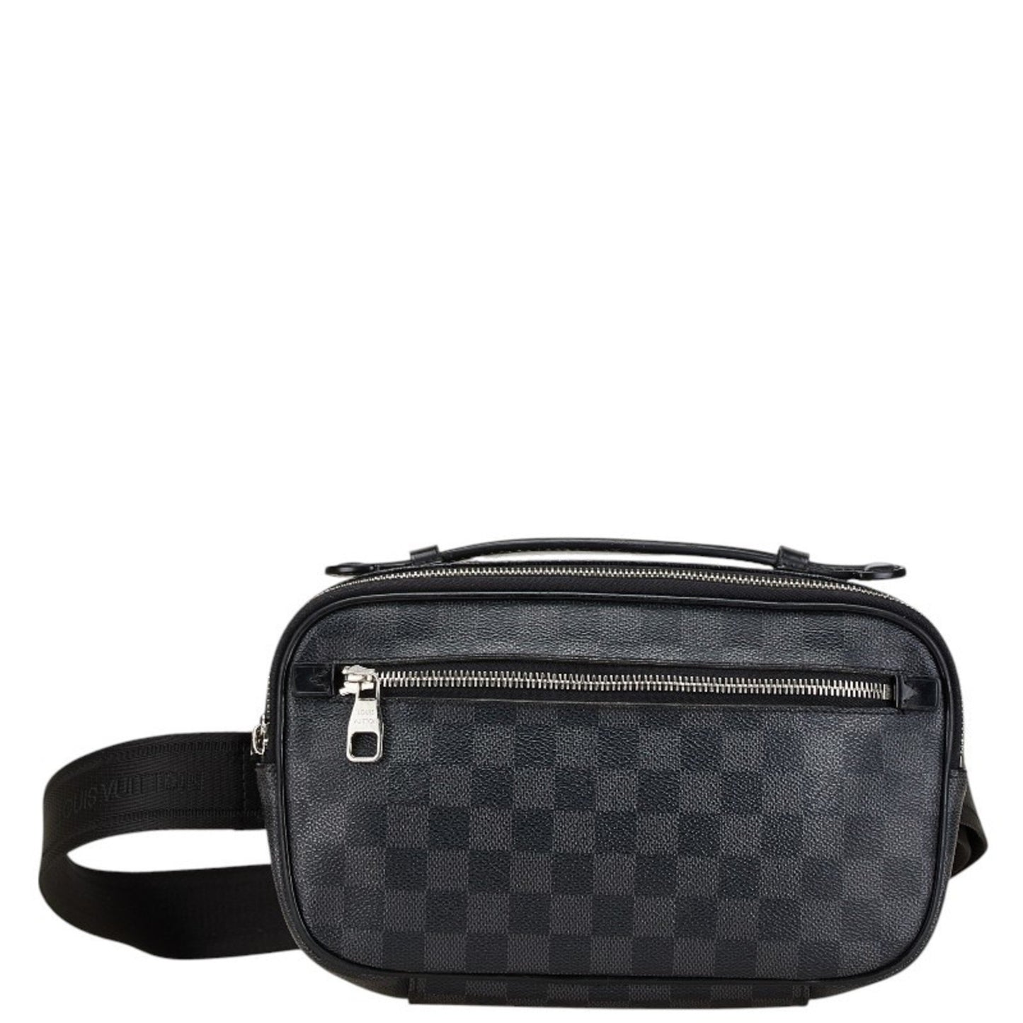Louis Vuitton Damier Graphite Umbrella Body Bag Waist N41289 Black Grey Pvc Leather