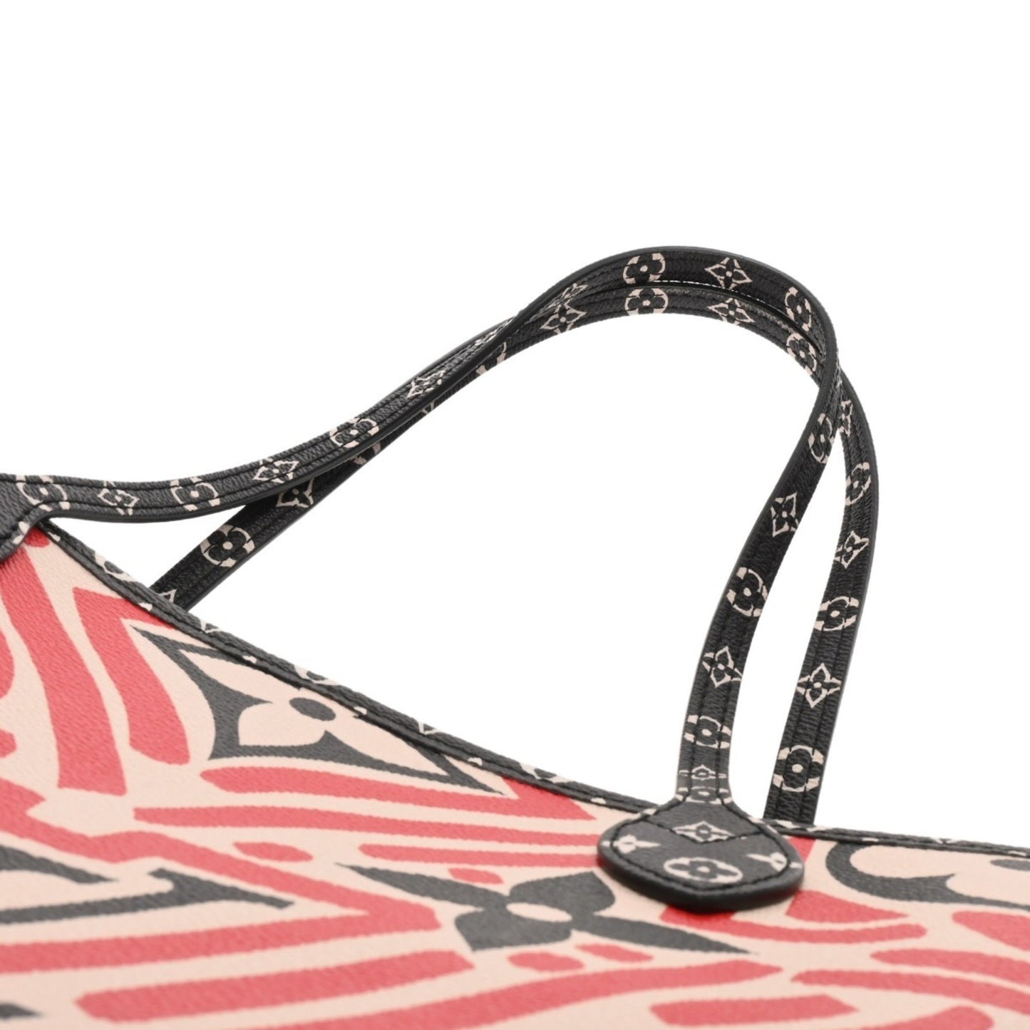 Louis Vuitton Monogram Crafty Neverfull Mm Creme/Rouge M56583 Women'S Canvas Tote Bag