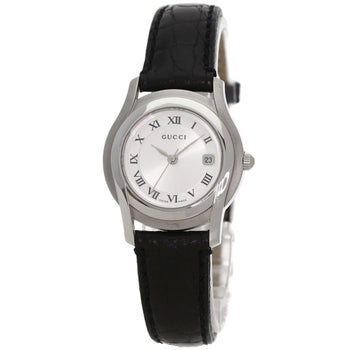 Gucci 5500L Stainless Steel/Leather