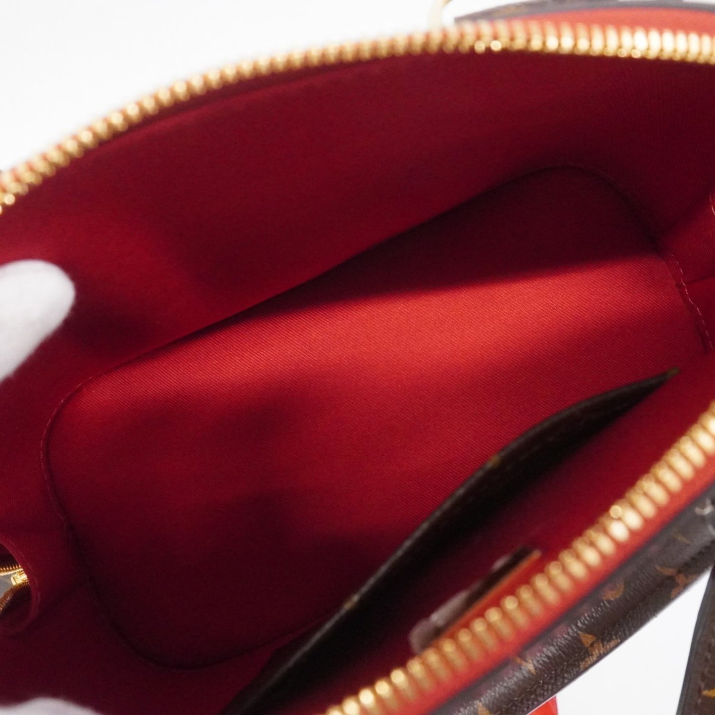 Louis Vuitton Vernis Monogram Alma Bb Handbag M52498 Scarlet 2-Way Bag