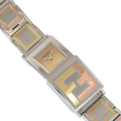 Fendi Secret 2 Time Zone 5500L Stainless Steel Gold Quartz Watch 1915 Fendi