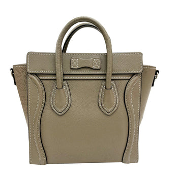 Celine Luggage Nano Shopper Greige Leather Handbag/Shoulder Bag