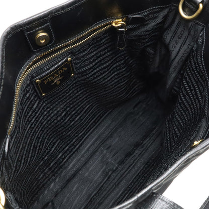 Prada Prada Tote Bag Shoulder Nylon Leather Nero Black Bn1473
