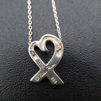 Tiffany & Co. Paloma Picasso Loving Heart Necklace In 925 Sv Silver