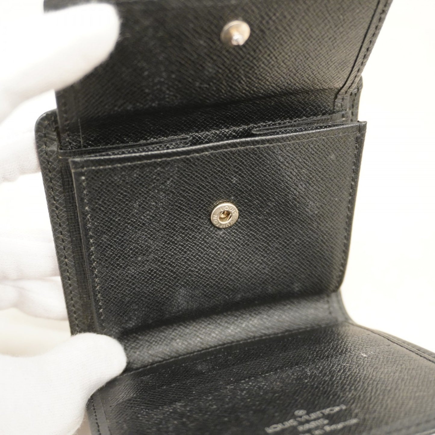 Louis Vuitton Taiga Wallet Porte Bier 3 Carte Credit M30452 Ardoise