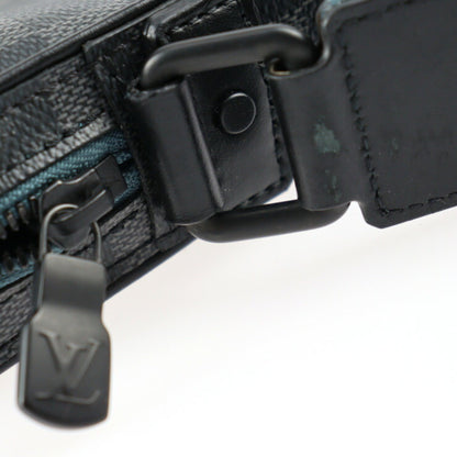 Louis Vuitton Louis Vuitton Alpha Messenger Shoulder Bag N40188 Damier Graphite Canvas Leather Black