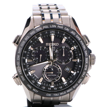 Seiko Sbxb003 Astron Prestige Line Titanium Chronograph Dual Time Gps Solar Watch