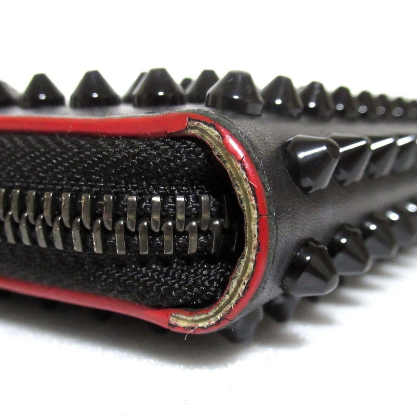 Christian Louboutin Panettone Long Wallet In Black Calf Leather