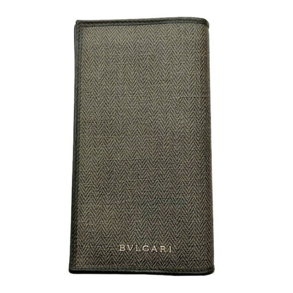 Bvlgari Weekend Bifold Long Wallet 32582 Leather Gray