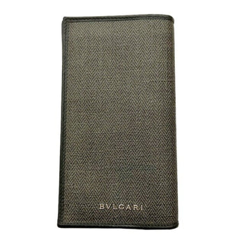 Bvlgari Weekend Bifold Long Wallet 32582 Leather Gray
