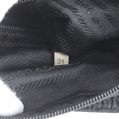 Prada Tessuto Nylon Triangle Logo Tote Bag Shoulder Black