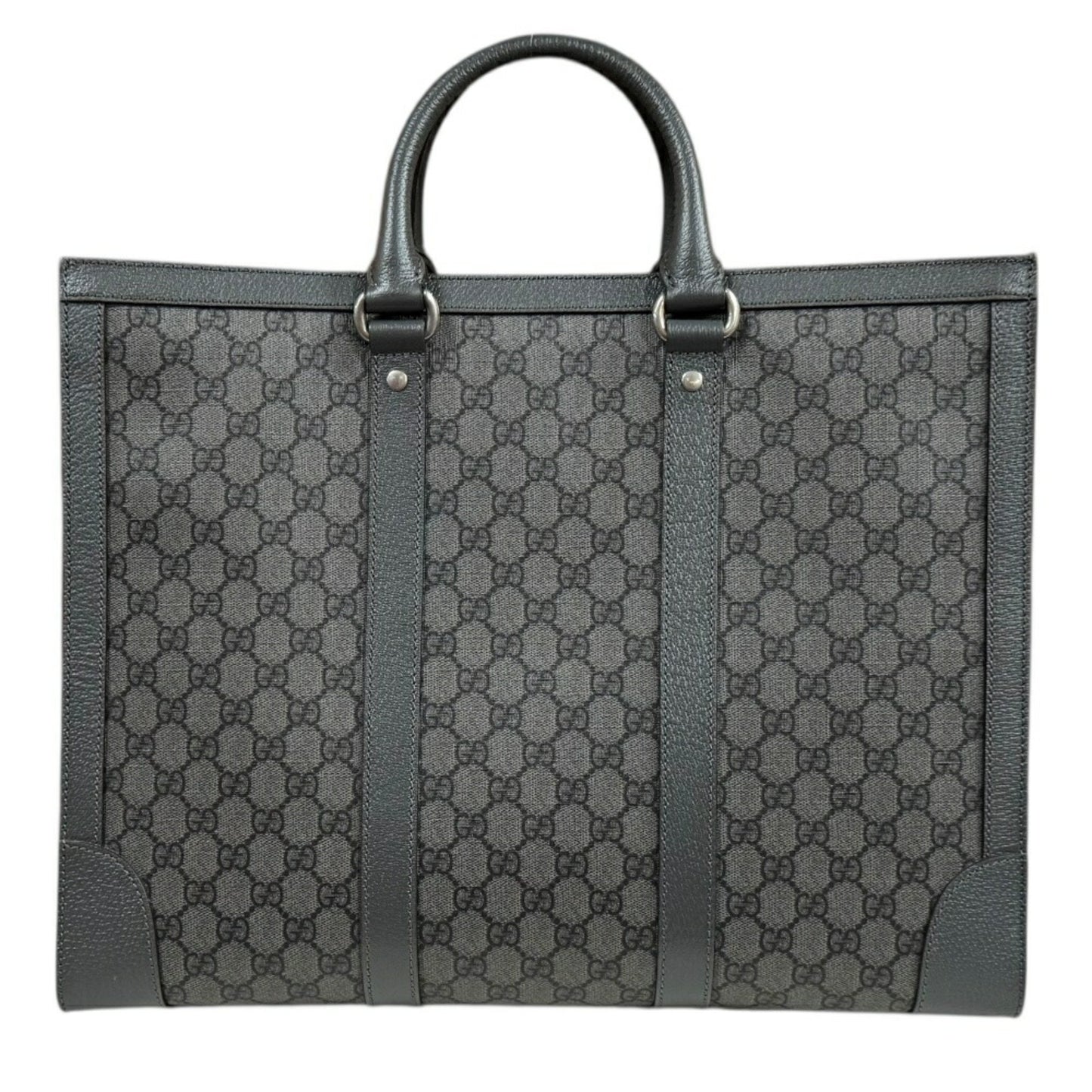 Gucci Large Ophidia Tote Bag In Gg Supreme Canvas (724665) - Gray