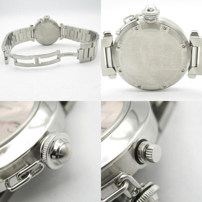 Cartier Pasha C Big Date Watch Stainless Steel Boys Pink W31058M7