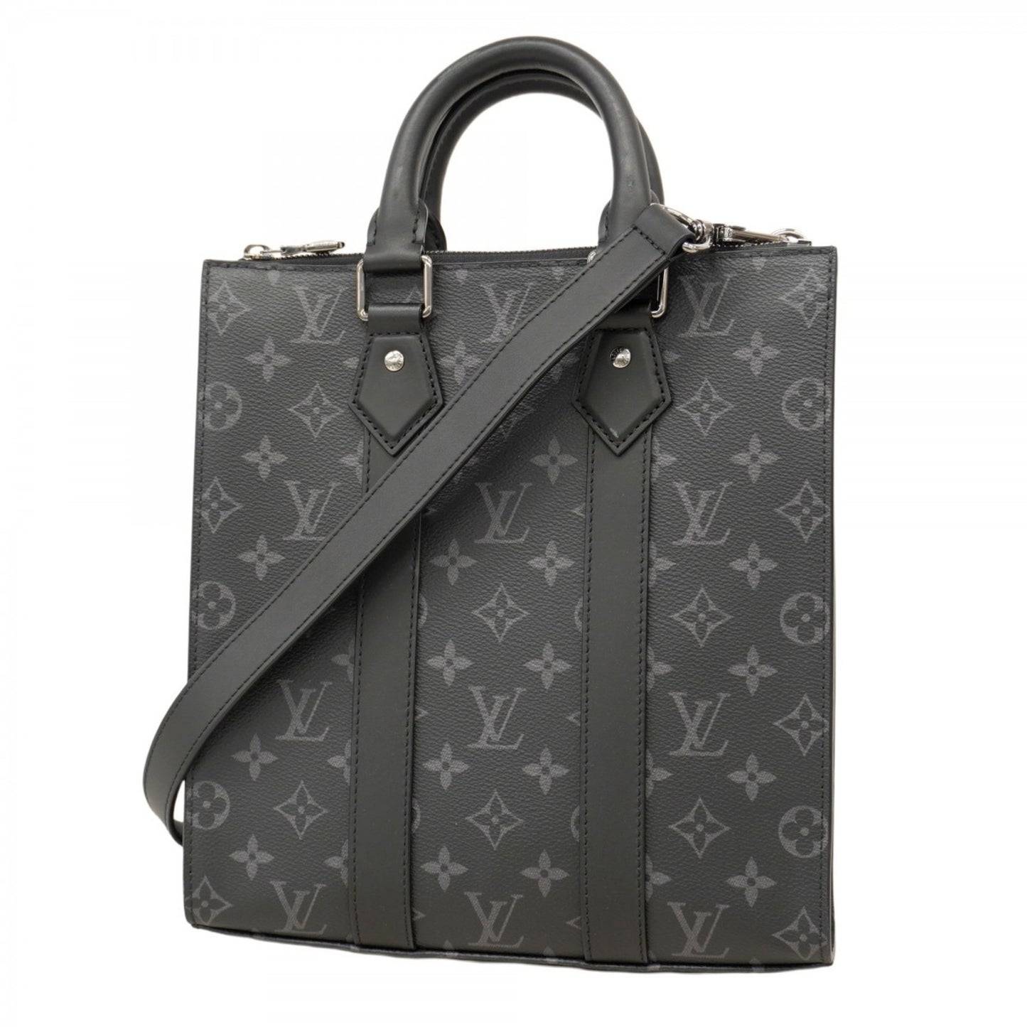 Louis Vuitton Monogram Eclipse Sac Plaque Tote Bag M46456 Black