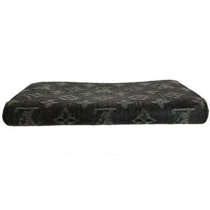 Louis Vuitton Louis Vuitton Round Long Wallet Monogram Denim Zippy Black