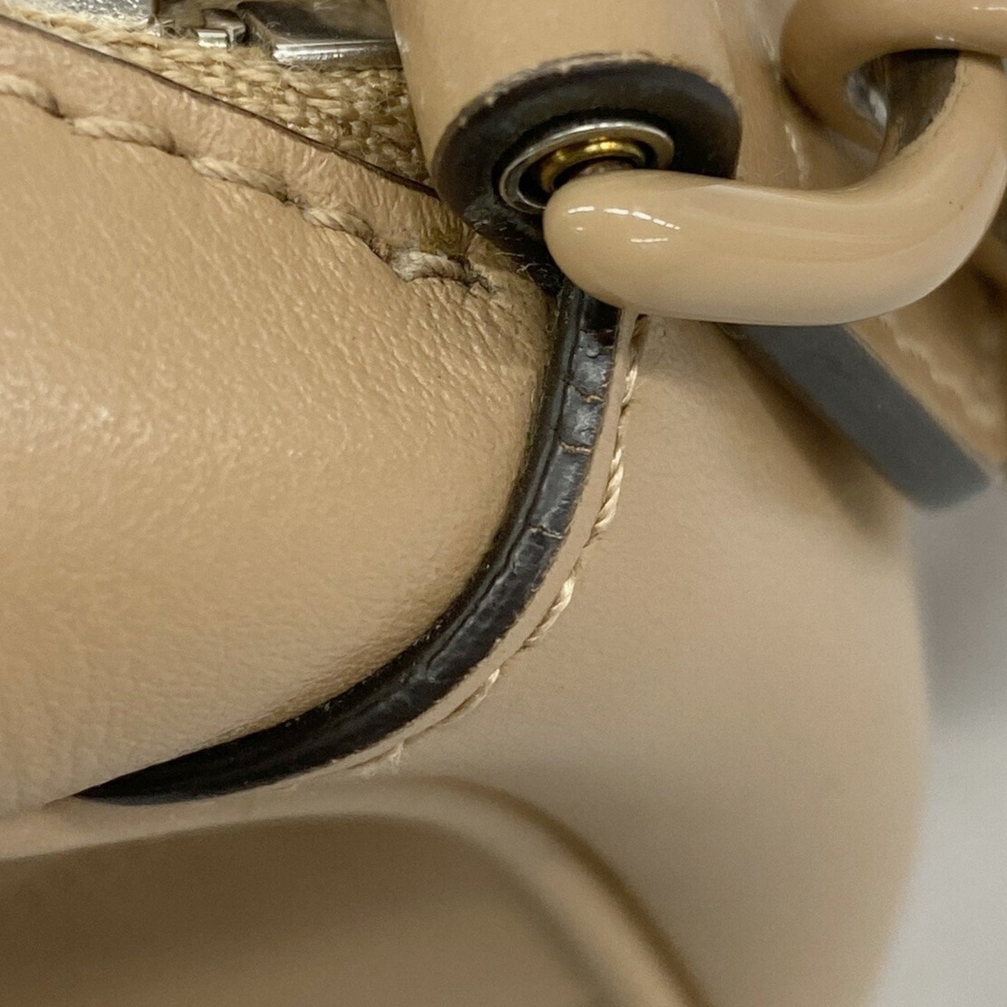 Gucci Gg Marmont Shoulder Bag 447632 Leather Beige