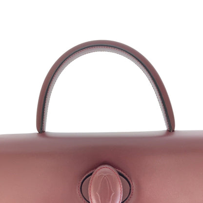 Cartier Must Line Wine Red Bordeaux Gold Hardware Leather Handbag
