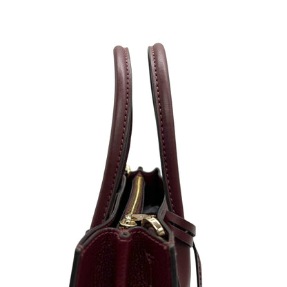 Michael Kors 2-Way Handbag/Shoulder Bag In Bordeaux Leather