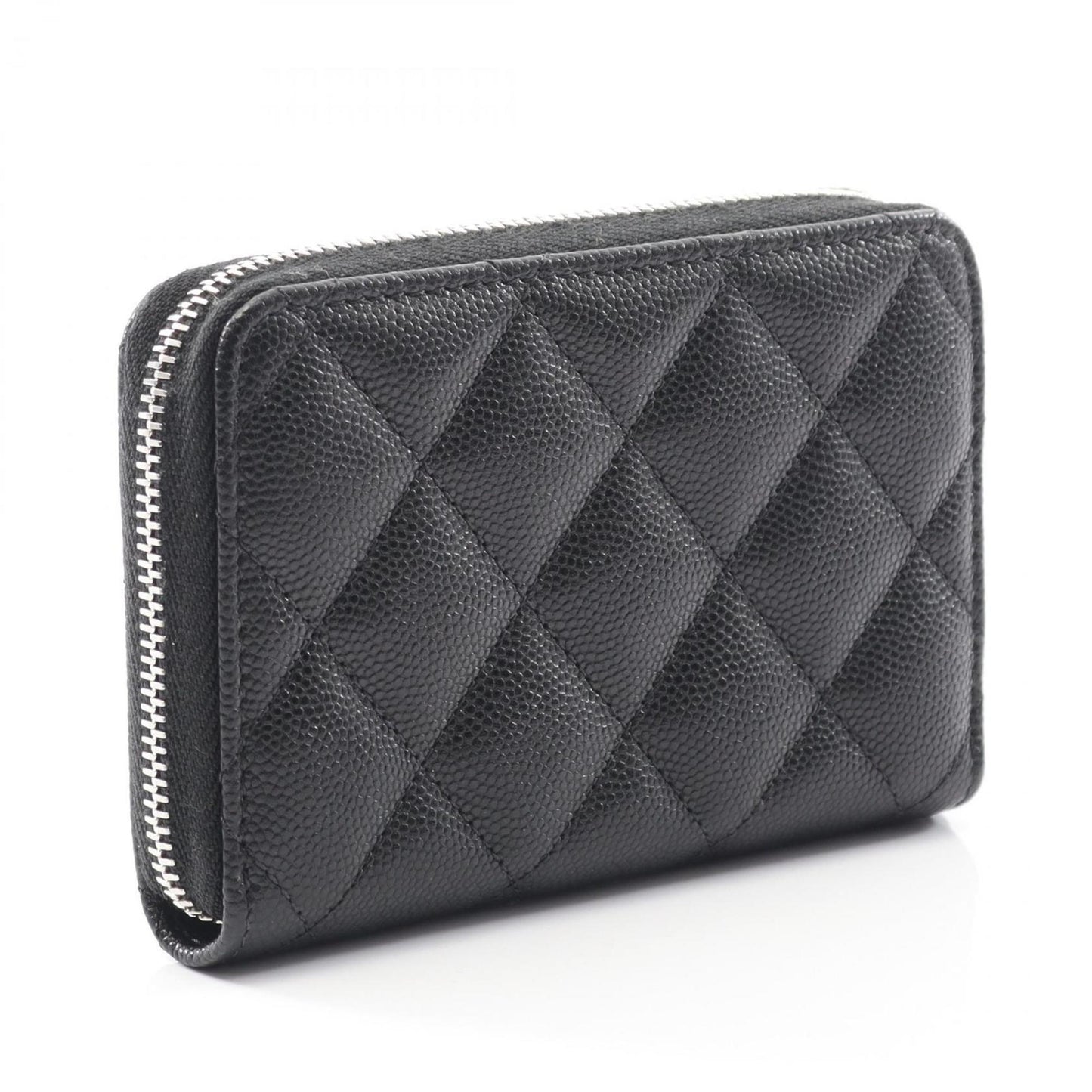 Chanel Matelasse Coco Mark Star Round Wallet In Grained Calfskin Leather
