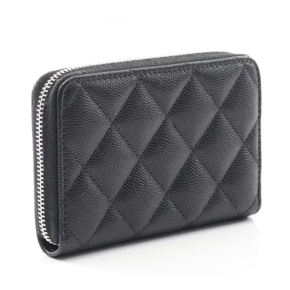 Chanel Matelasse Coco Mark Star Round Wallet In Grained Calfskin Leather
