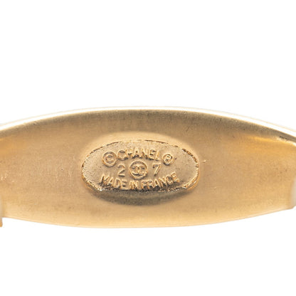 Chanel Vintage Logo Bangle Gold Plated