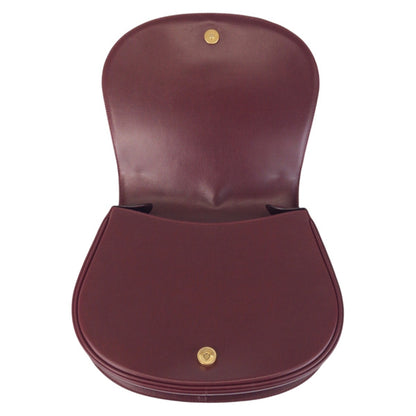 Cartier Must Line Bordeaux Gold Hardware Leather Shoulder Bag Pochette