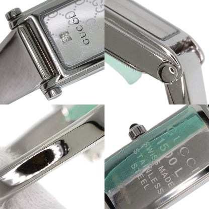Gucci 1500L Gg Square Face 1P Diamond Watch Stainless Steel Ss