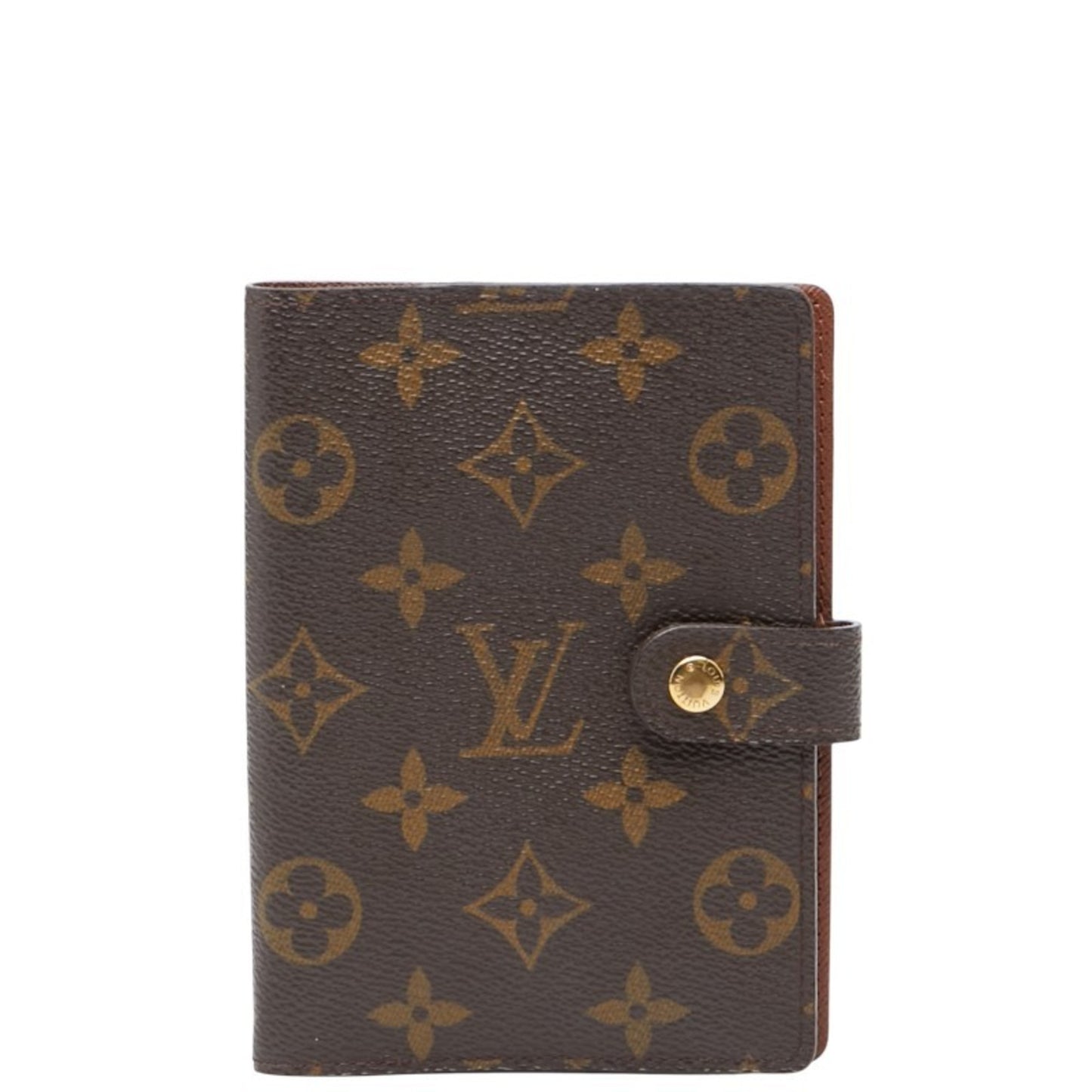 Louis Vuitton Monogram Agenda Pm Notebook Cover R20005 Brown Leather