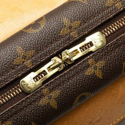 Louis Vuitton Monogram Deauville Handbag M47270 Brown Leather