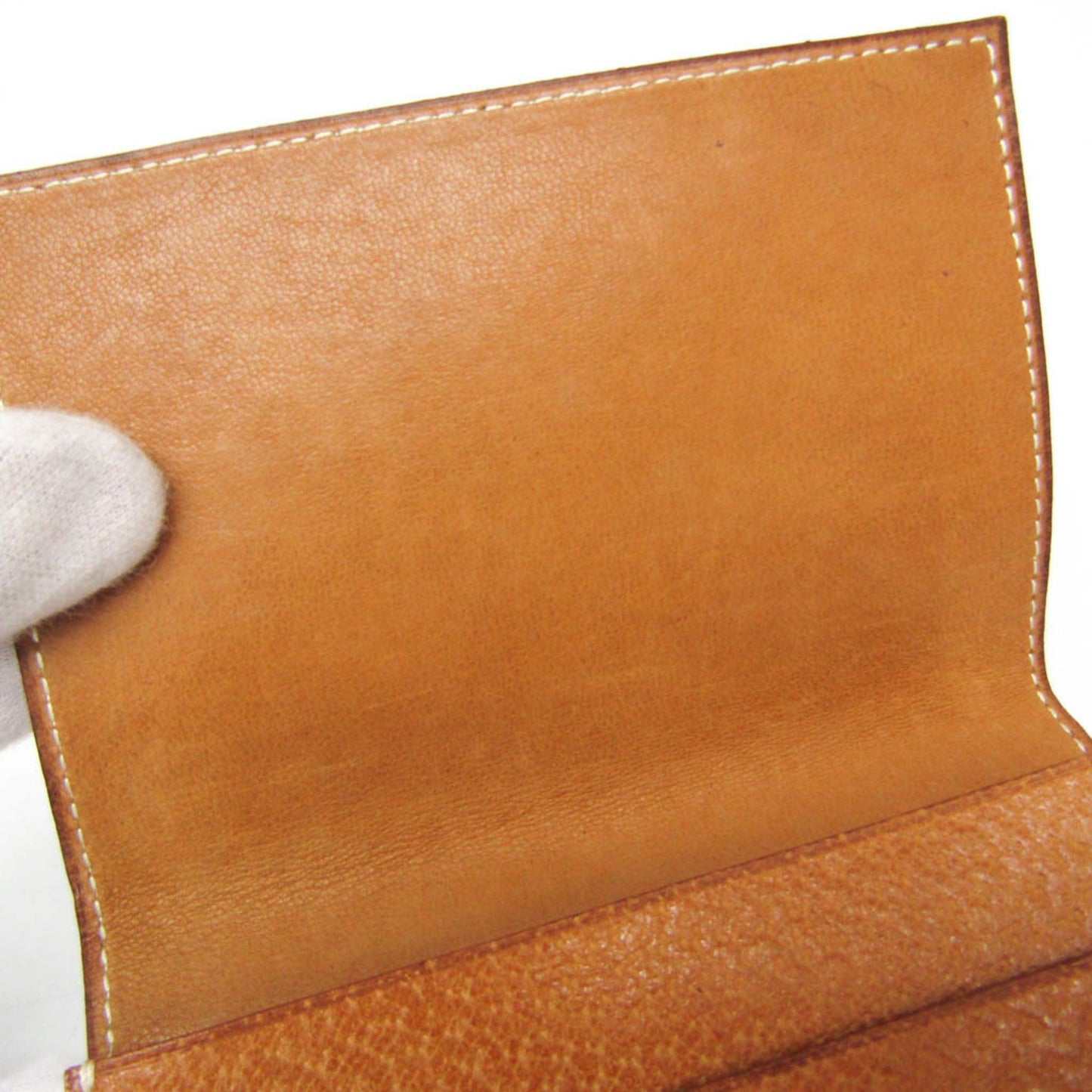 Hermes Leather Business Card Case Brown
