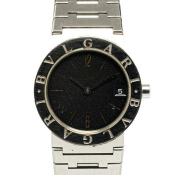 Bvlgari Watch Bb30Ss Quartz Black Dial Stainless Steel