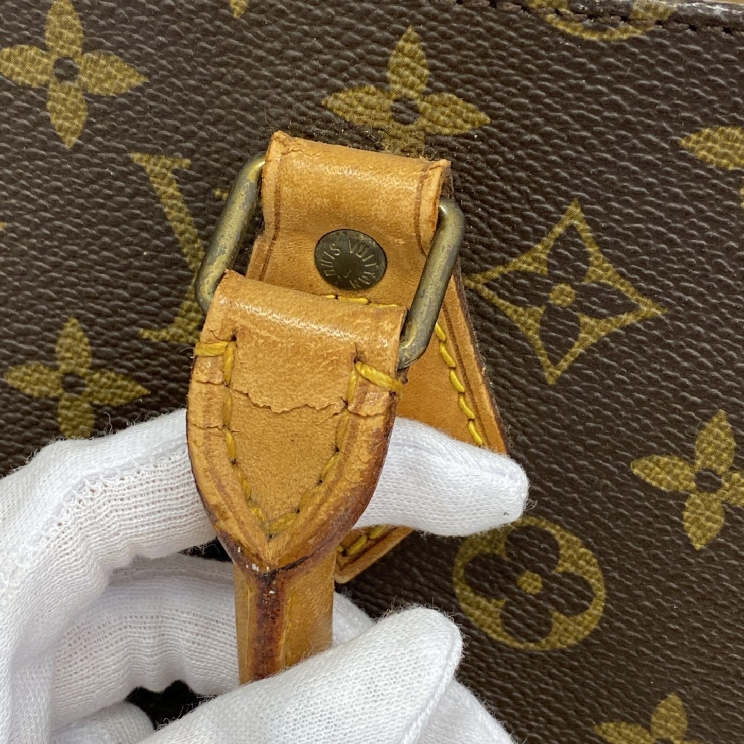 Louis Vuitton Monogram Sac Plat Tote Bag M51140 Brown