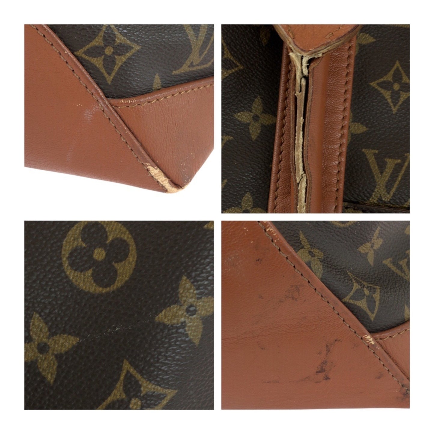 Louis Vuitton Vintage Monogram Sac Weekend Gm Brown With Gold Hardware