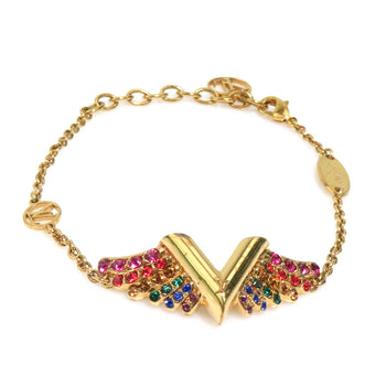 Louis Vuitton Essential V California Metal Rhinestone Gold Multicolor Bracelet