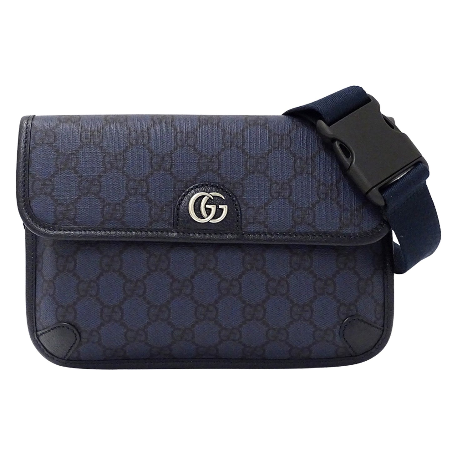 Gucci Men'S Gg Supreme Petit Marmont Small Belt Bag (752597) In Navy Blue. A Small Mini Bag Perfect