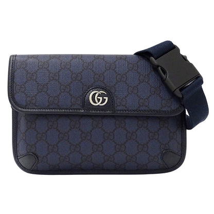 Gucci Men'S Gg Supreme Petit Marmont Small Belt Bag (752597) In Navy Blue. A Small Mini Bag Perfect