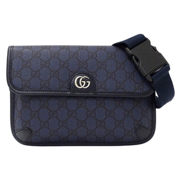 Gucci Men'S Gg Supreme Petit Marmont Small Belt Bag (752597) In Navy Blue. A Small Mini Bag Perfect